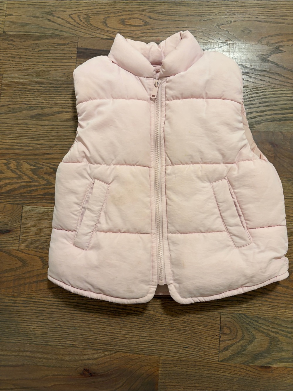 Zara Light Pink Puffer Vest size 3-4 years used condition